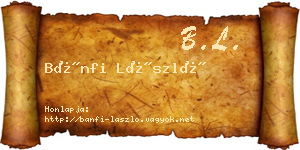 Bánfi László névjegykártya